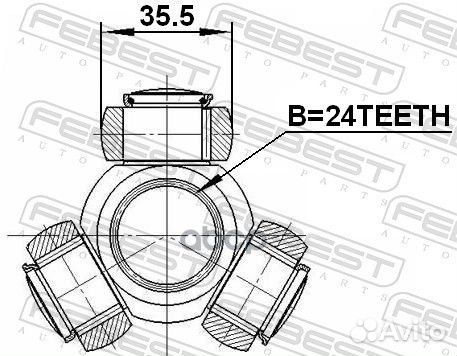 Трипоид 24X35.5 toyota avensis 97- 2716C30 Febest