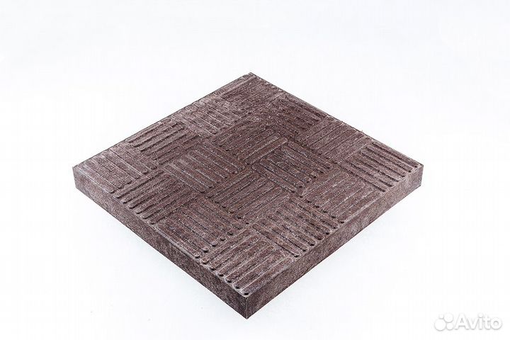 Полимерпесчаная тротуарная плитка 35мм, коричневая