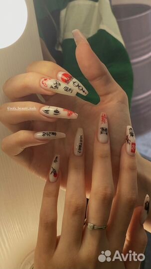 Маникюр/педикюр с покрытием/ Наращивание ногтей