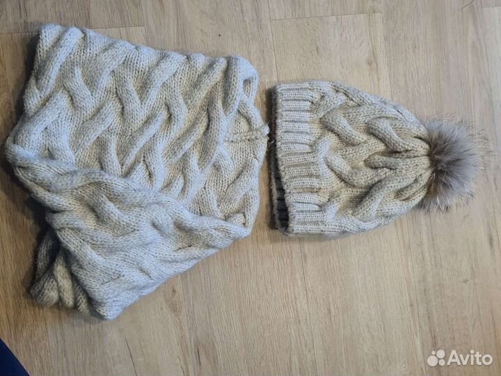 Шапка и снуд зима