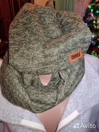 Комплект шапка и снуд женский