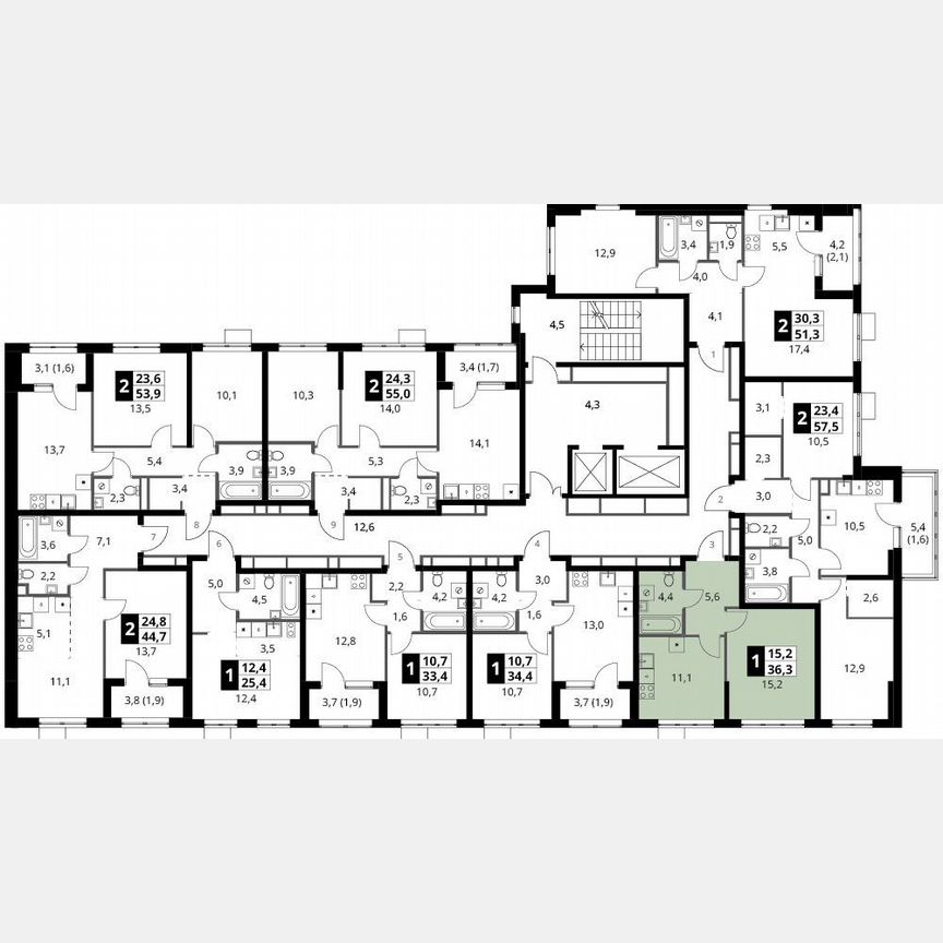 1-к. квартира, 36,3 м², 16/18 эт.