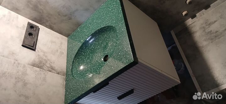 Столешница в ванную из акрила по размерам