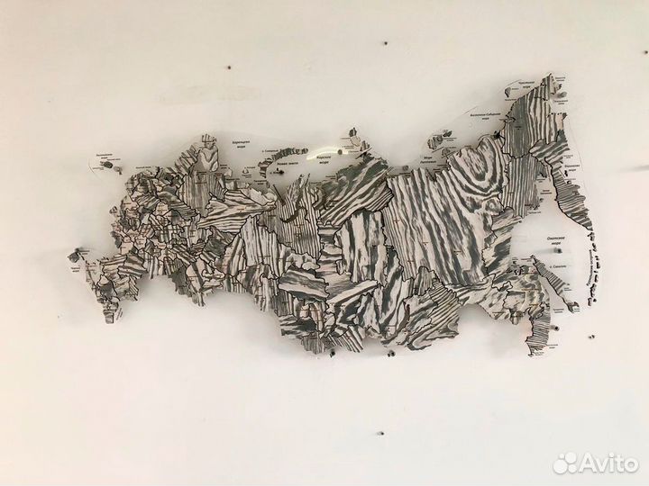 Карты России из дерева Ангарск