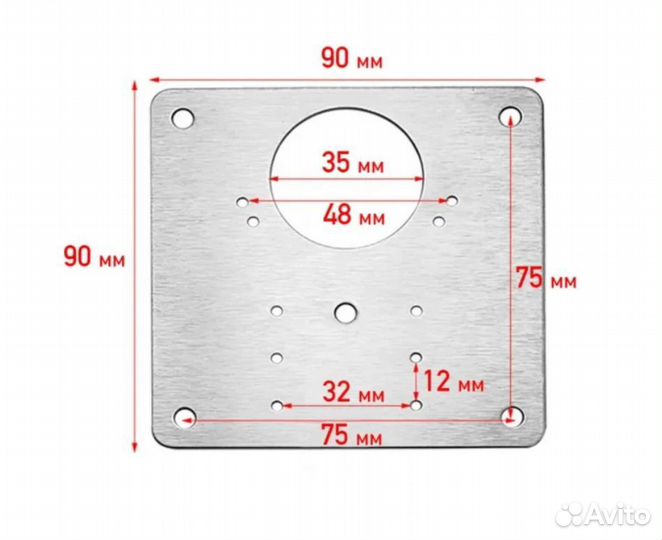 Металлическая пластина для ремонта петлей шкафов