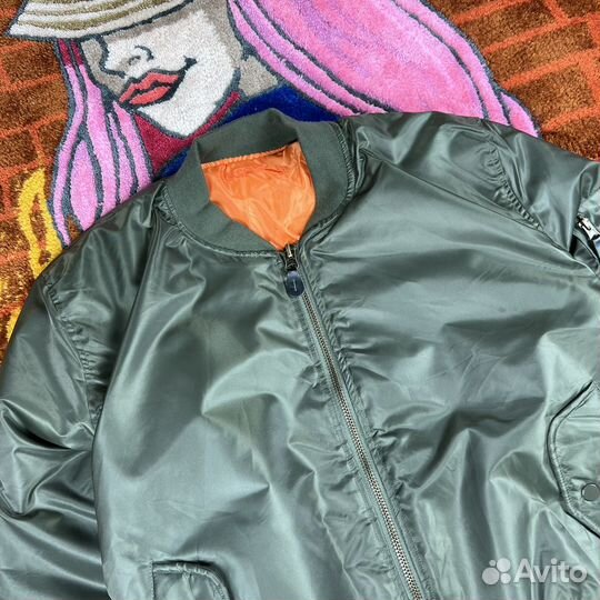 Бомбер дутый Alpha industries cwu mil tec usa 90s