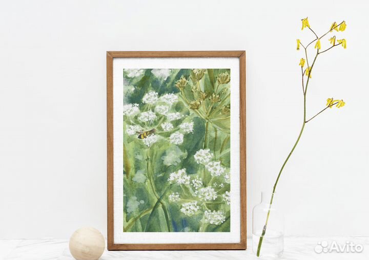 Картины цветы акварелью/гуашью