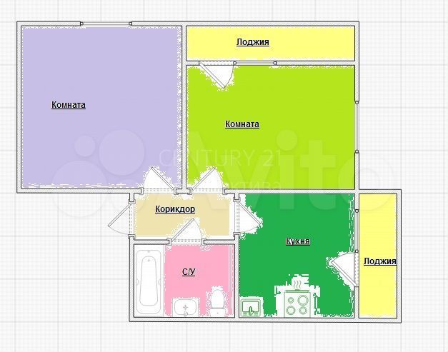 2-к. квартира, 43,8 м², 10/17 эт.