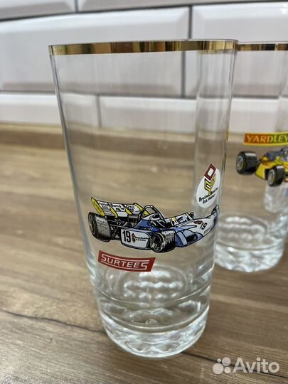 Стаканы Богемия с гоночными машинками