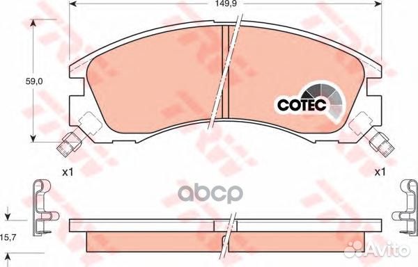 Колодки передние mitsubishi outlander II-III, P