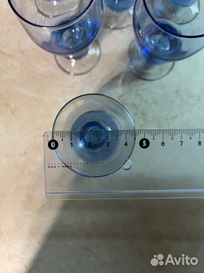 Рюмка бокал цветное кобальтовое стекло СССР