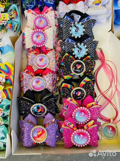 Резинки бантики для волос likee tik tok