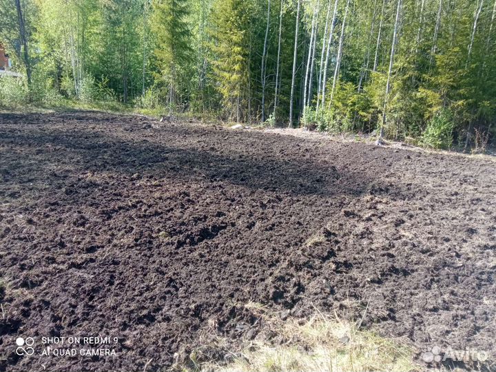 Вспашка земли мини трактором