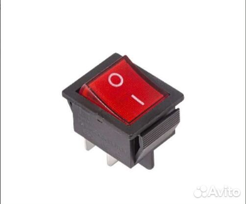 Выключатель красный 16А 250V, 20A 125V 4-х контакт