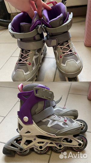 Ролики oxelo раздвижные 32-35 размер