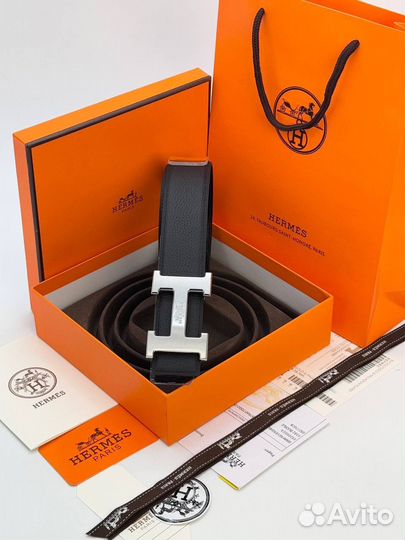 Ремень мужской Hermes двусторонний