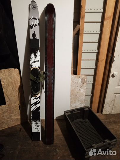 Лыжи охотничьи с камусом и креплениями 165 / 11 см