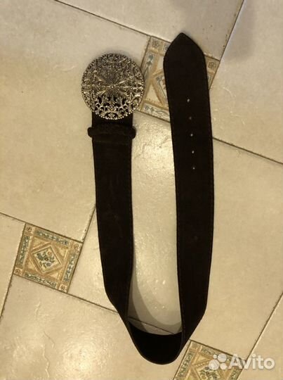 Ремень замшевый с пряжкой