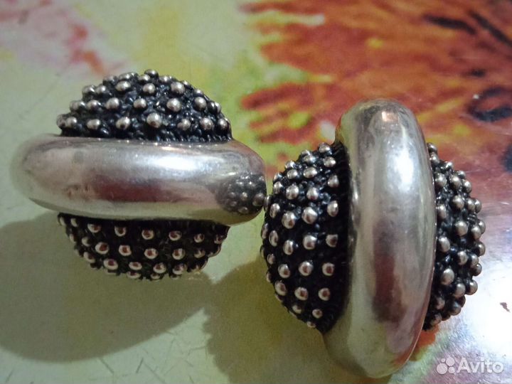 Шикарные серебрянные серьги