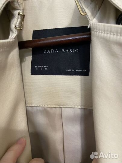 Пальто тренч плащ zara