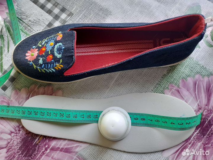 Джинсовые туфли 40