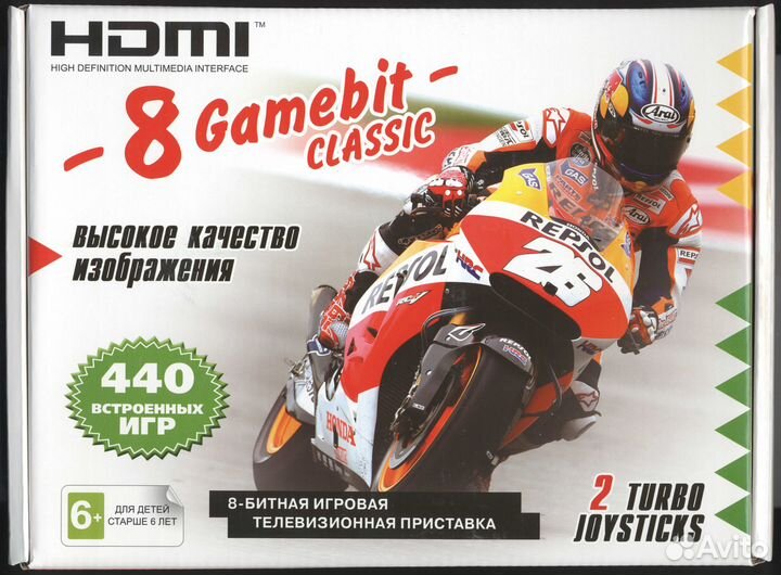 Игровая приставка 8 бит Dendy hdmi + 440 игр