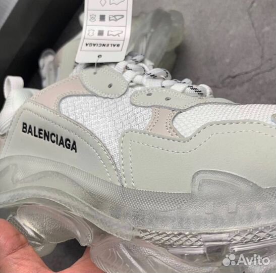 Кроссовки Balenciaga Triple-S Clear Sole White