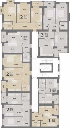 2-к. квартира, 65 м², 7/10 эт.