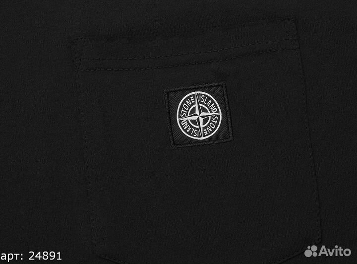 Футболка Stone Island pocket m5 Чёрная