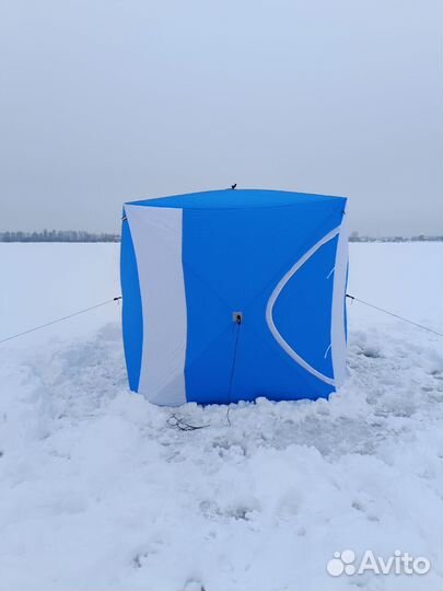 Палатка для зимней рыбалки куб трехслойная