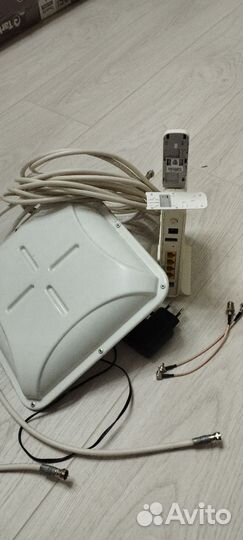 Комплект: модем 4g, роутер wifi, антена, кабель