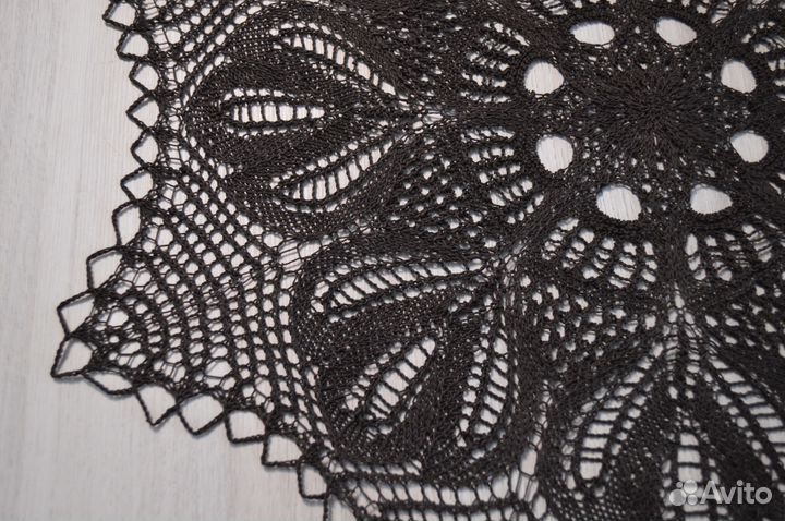 Салфетка Клевер, спицами