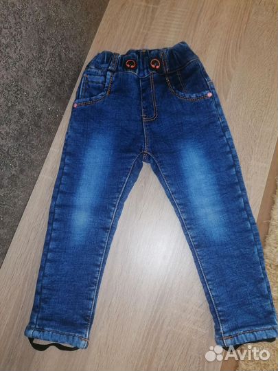 Джинсы утепленные для девочки 98