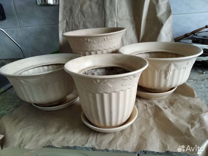 Керамические горшки для цветов бу