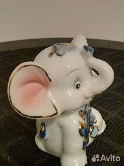 Фарфоровый слоник СССР и слоник Индия