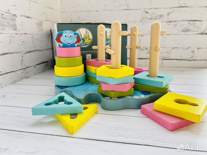 Развивающие игрушки новые деревянные Монтессори