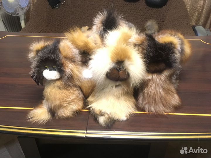 Меховые игрушки кошки