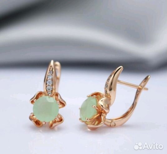 Золотые серьги RG пробы 585
