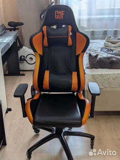 Игровое компьютерное кресло glhf 3X Black/Orange