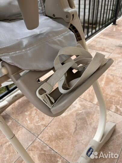 Стул для кормления chicco polly magic серый