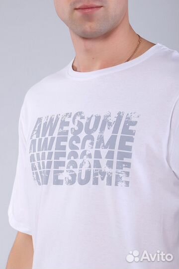 Футболка - белый №Н-59030 - 46. Оптом