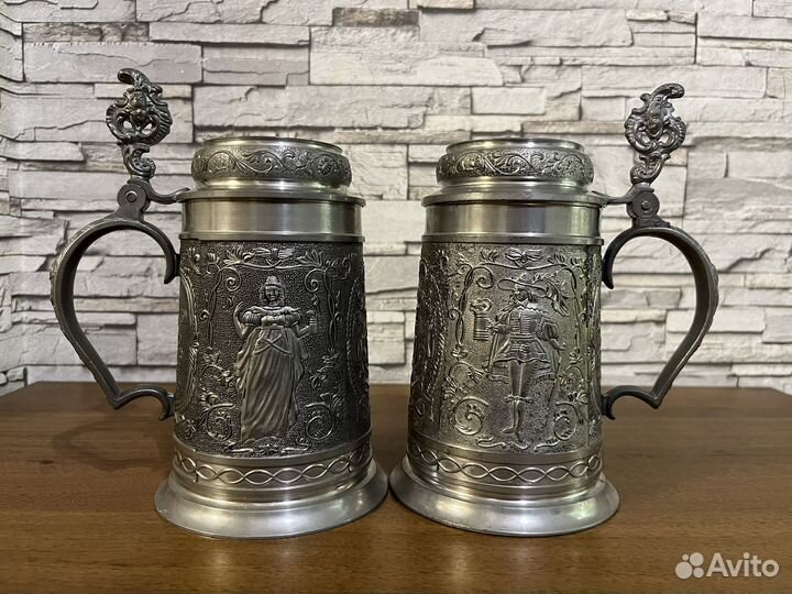 Оловянная пивная кружка