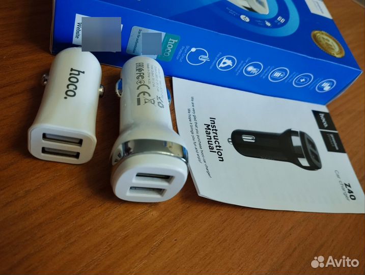 Автомобильное зарядное устройство Hoco Z40 2USB