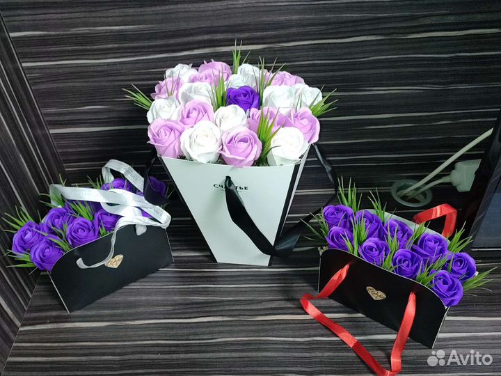 Букеты из мыльных цветов