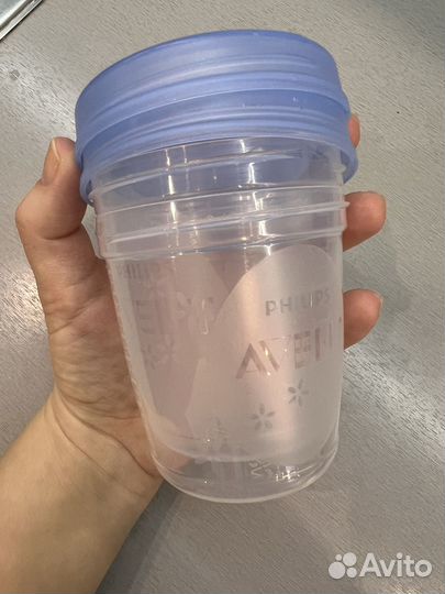 Щетка для бутылочек + 2 контейнера Avent