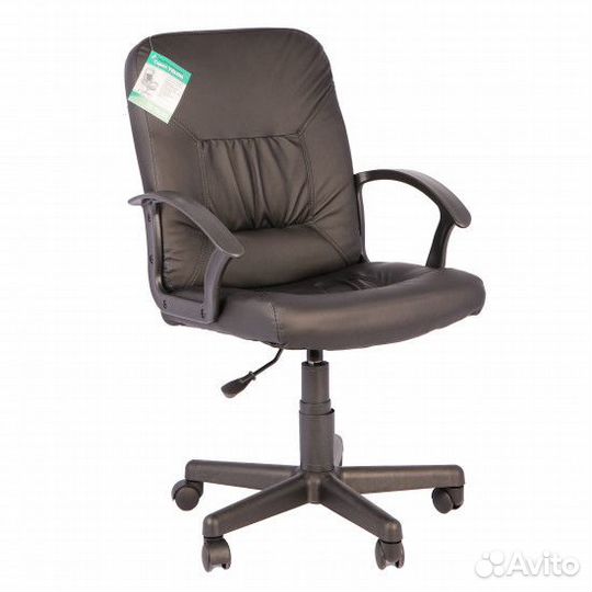 Кресло руководителя Чип кожзам черный (ультра)