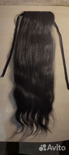 Хвост из натуральных волос