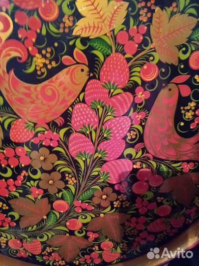 Тарелка-панно. Хохлома. диаметр 400мм