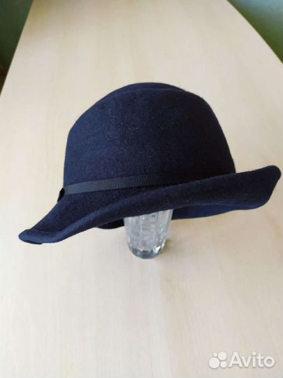 Шляпа женская фетровая тëмно-синяя