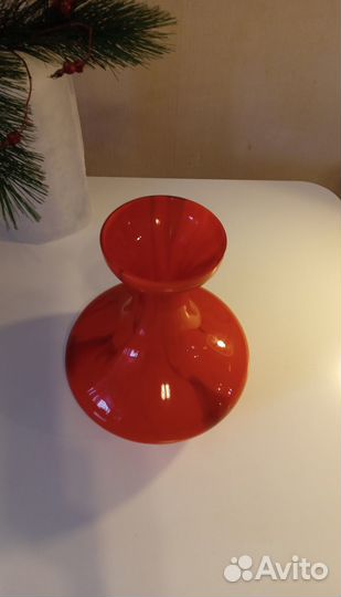 Ваза для цветов. Стекло. Богемия. Высота 23 см